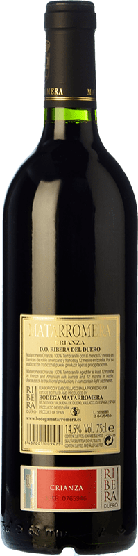 47,95 € Free Shipping | Red wine Matarromera Crianza D.O. Ribera del Duero Castilla y León Spain Tempranillo Magnum Bottle 1,5 L