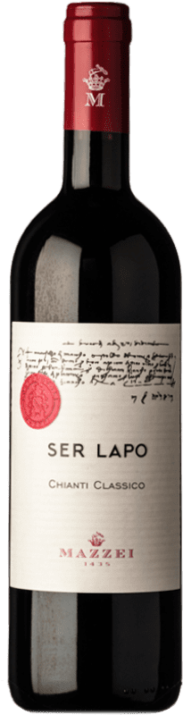 33,95 € Free Shipping | Red wine Mazzei Ser Lapo Riserva Privata Reserva D.O.C.G. Chianti Classico Tuscany Italy Merlot, Cabernet Sauvignon, Sangiovese Bottle 75 cl