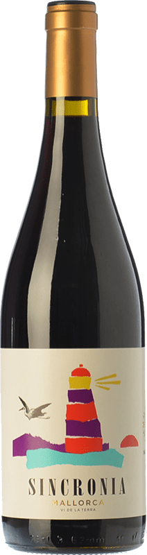 13,95 € Free Shipping | Red wine Mesquida Mora Sincronia Negre Joven I.G.P. Vi de la Terra de Mallorca Balearic Islands Spain Merlot, Syrah, Callet, Mantonegro Bottle 75 cl