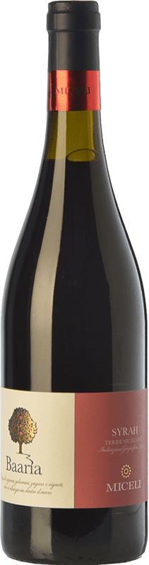 8,95 € | Red wine Miceli Baaria I.G.T. Terre Siciliane Sicily Italy Syrah Bottle 75 cl