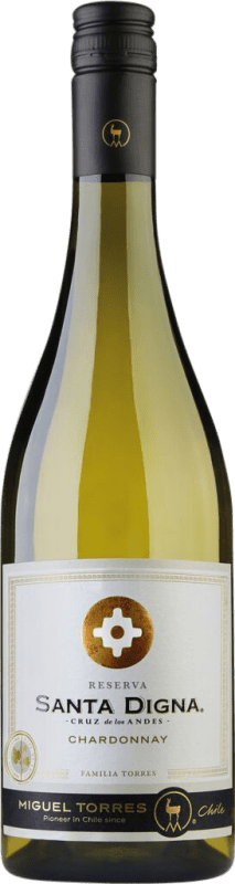 Бесплатная доставка | Белое вино Miguel Torres Santa Digna I.G. Valle Central Центральная долина Чили Chardonnay 75 cl