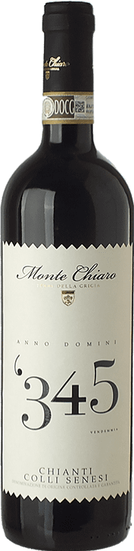 7,95 € | Red wine Monte Chiaro Anno Domini '345 Colli Senesi D.O.C.G. Chianti Tuscany Italy Sangiovese, Malvasia Black, Colorino, Canaiolo, Foglia Tonda, Barsaglina Bottle 75 cl