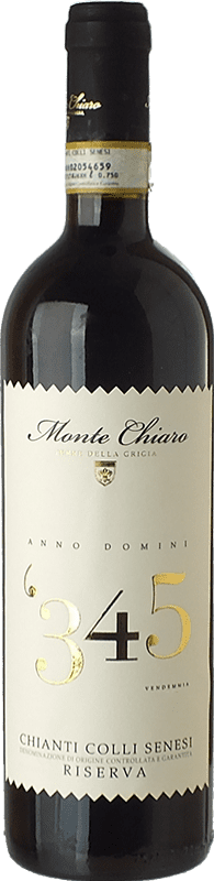 12,95 € | Red wine Monte Chiaro Anno Domini '345 Colli Senesi Riserva Reserva D.O.C.G. Chianti Tuscany Italy Sangiovese Bottle 75 cl