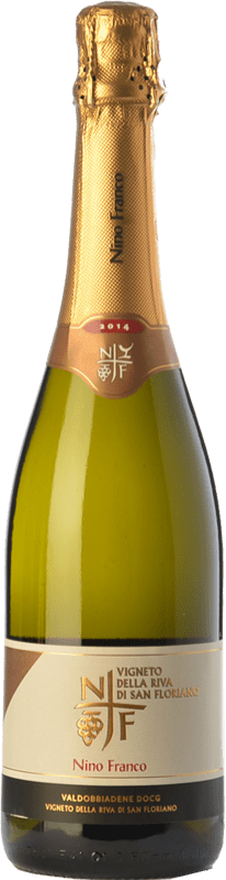 Бесплатная доставка | Белое игристое Nino Franco Riva di San Floriano D.O.C.G. Prosecco di Conegliano-Valdobbiadene Treviso Италия Glera 75 cl