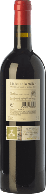 14,95 € | Red wine Ntra. Sra. de Remelluri Lindes Viñedos de San Vicente Crianza D.O.Ca. Rioja The Rioja Spain Tempranillo, Grenache, Graciano Bottle 75 cl