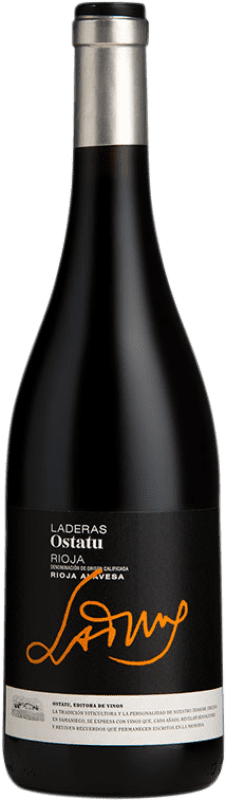 32,95 € Envío gratis | Vino tinto Ostatu Laderas del Portillo Joven D.O.Ca. Rioja La Rioja España Tempranillo, Viura Botella 75 cl