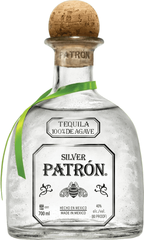 Kostenloser Versand | Tequila Patrón Silver Mexiko 70 cl