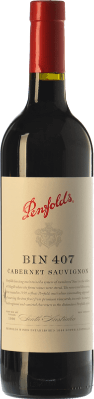 72,95 € Free Shipping | Red wine Penfolds Bin 407 Crianza I.G. Southern Australia Southern Australia Australia Cabernet Sauvignon Bottle 75 cl