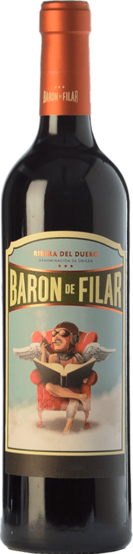 8,95 € | Red wine Peñafiel Barón de Filar Oak D.O. Ribera del Duero Castilla y León Spain Tempranillo, Merlot, Cabernet Sauvignon Bottle 75 cl