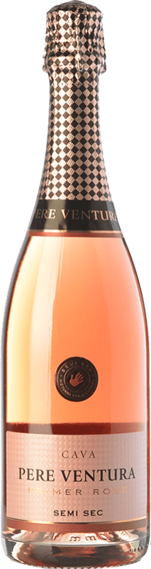 15,95 € | 玫瑰气泡酒 Pere Ventura Primer Rosé Semi Sec D.O. Cava 加泰罗尼亚 西班牙 Trepat 75 cl