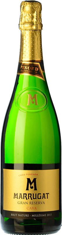 Envoi gratuit | Blanc mousseux Pinord Marrugat Brut Nature Grande Réserve D.O. Cava Catalogne Espagne Macabeo, Xarel·lo, Parellada 75 cl