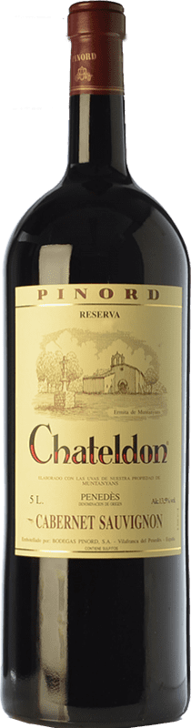 86,95 € | Vino rosso Pinord Chateldon Riserva D.O. Penedès Catalogna Spagna Cabernet Sauvignon Bottiglia Speciale 5 L