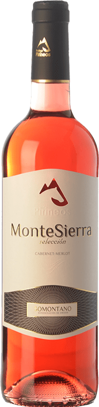 Envoi gratuit | Vin rose Pirineos Montesierra Jeune D.O. Somontano Aragon Espagne Merlot, Cabernet Sauvignon 75 cl