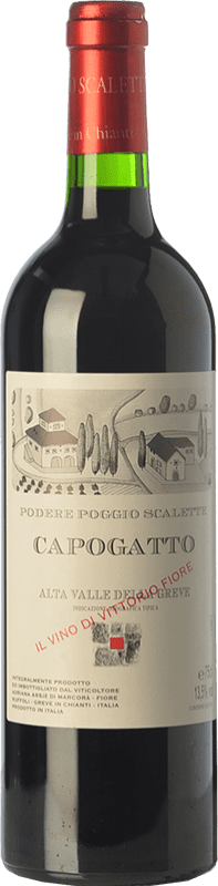37,95 € Free Shipping | Red wine Podere Poggio Scalette Capogatto I.G.T. Alta Valle della Greve Tuscany Italy Merlot, Cabernet Sauvignon, Cabernet Franc, Petit Verdot Bottle 75 cl