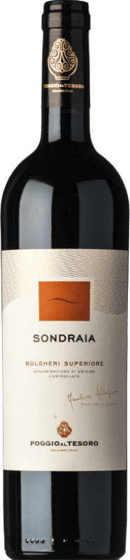 62,95 € | Красное вино Poggio al Tesoro Sondraia D.O.C. Bolgheri Тоскана Италия Merlot, Cabernet Sauvignon, Cabernet Franc 75 cl