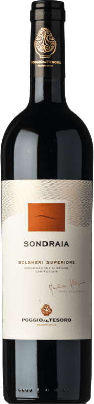 59,95 € Spedizione Gratuita | Vino rosso Poggio al Tesoro Sondraia D.O.C. Bolgheri