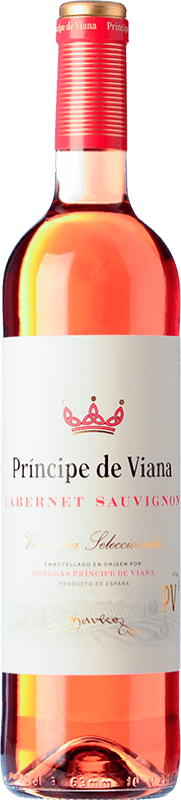 6,95 € Free Shipping | Rosé wine Príncipe de Viana Cabernet Sauvignon Joven D.O. Navarra Navarre Spain Merlot, Cabernet Sauvignon Bottle 75 cl