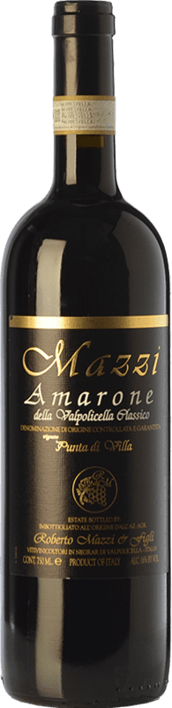 44,95 € | Red wine Mazzi Classico Punta di Villa D.O.C.G. Amarone della Valpolicella Veneto Italy Corvina, Rondinella, Corvinone, Molinara Bottle 75 cl