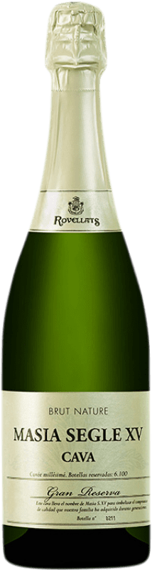 31,95 € | White sparkling Rovellats Masia S. XV Millésimé Gran Reserva D.O. Cava Catalonia Spain Macabeo, Xarel·lo, Chardonnay, Parellada Bottle 75 cl