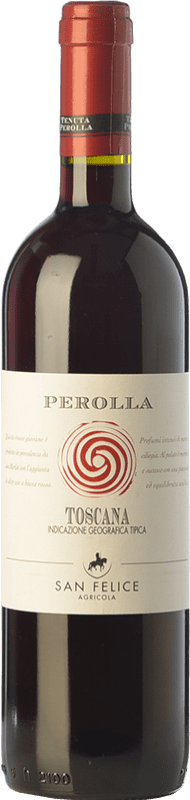7,95 € Free Shipping | Red wine San Felice Perolla Rosso I.G.T. Toscana Tuscany Italy Merlot, Cabernet Sauvignon, Sangiovese, Ciliegiolo Bottle 75 cl