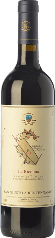 78,95 € | Red wine San Giusto a Rentennano La Ricolma I.G.T. Toscana Tuscany Italy Merlot 75 cl