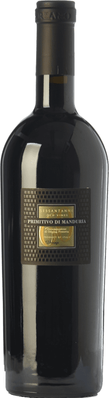 Spedizione Gratuita | Vino rosso San Marzano Sessantanni D.O.C. Primitivo di Manduria Puglia Italia Primitivo Bottiglia Magnum 1,5 L