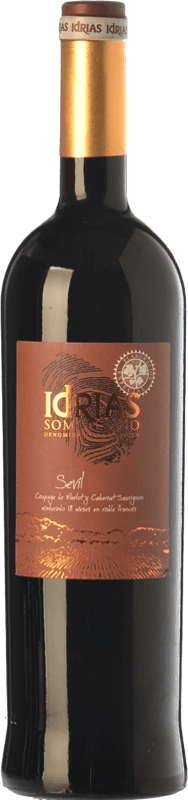 18,95 € | Red wine Sierra de Guara Idrias Sevil Crianza D.O. Somontano Aragon Spain Merlot, Cabernet Sauvignon Bottle 75 cl
