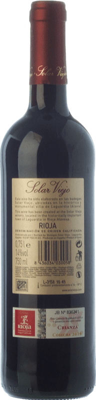 7,95 € | Red wine Solar Viejo Crianza D.O.Ca. Rioja The Rioja Spain Tempranillo Bottle 75 cl