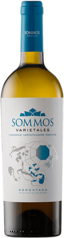 10,95 € | White wine Sommos Varietales Aged D.O. Somontano Aragon Spain Pinot Black, Chardonnay, Gewürztraminer Bottle 75 cl