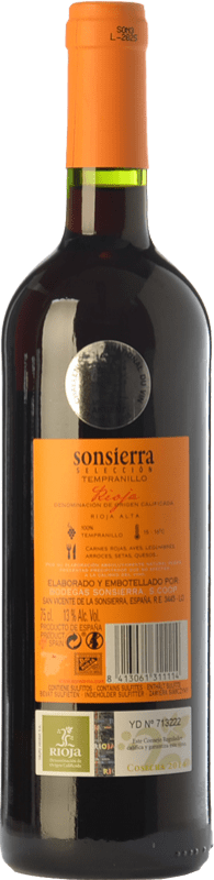 5,95 € | Red wine Sonsierra Selección Joven D.O.Ca. Rioja The Rioja Spain Tempranillo Bottle 75 cl