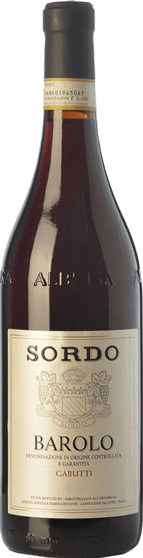 56,95 € | Красное вино Sordo Gabutti D.O.C.G. Barolo Пьемонте Италия Nebbiolo 75 cl
