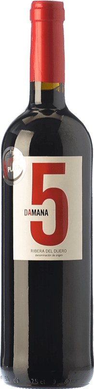 9,95 € Free Shipping | Red wine Tábula Damana 5 Joven D.O. Ribera del Duero Castilla y León Spain Tempranillo, Cabernet Sauvignon Bottle 75 cl