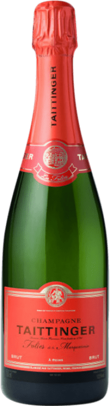 Free Shipping | White sparkling Taittinger Les Folies de la Marquetterie A.O.C. Champagne Champagne France Pinot Black, Chardonnay 75 cl