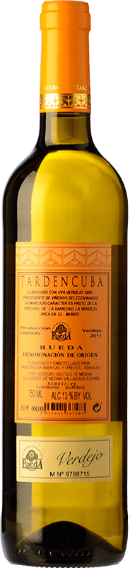 6,95 € | White wine Tardencuba Joven D.O. Rueda Castilla y León Spain Verdejo Bottle 75 cl