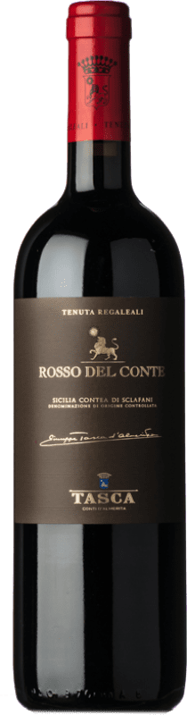 47,95 € | 红酒 Tasca d'Almerita Rosso del Conte D.O.C. Contea di Sclafani 西西里岛 意大利 Nero d'Avola 75 cl