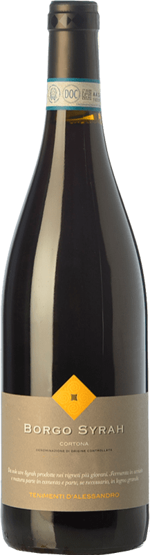 16,95 € | Красное вино Tenimenti d'Alessandro Il Borgo D.O.C. Cortona Тоскана Италия Syrah 75 cl
