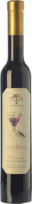 Kostenloser Versand | Süßer Wein Tenute Perini Sestosenso I.G.T. Vin Santo di Carmignano Toskana Italien Sangiovese, Schwarzer Malvasier Halbe Flasche 37 cl