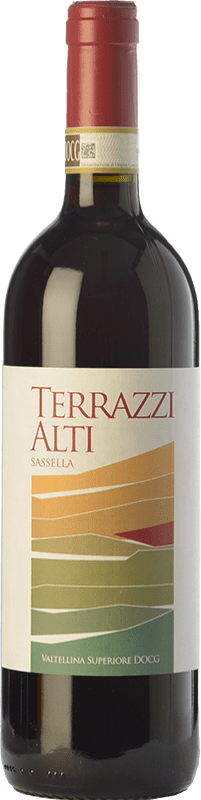 29,95 € | Красное вино Terrazzi Alti Sassella D.O.C.G. Valtellina Superiore Ломбардии Италия Nebbiolo 75 cl