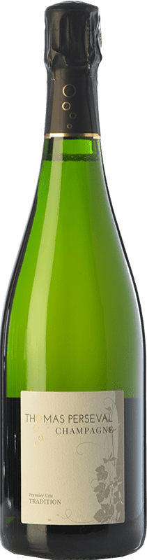 Kostenloser Versand | Weißer Sekt Thomas Perseval Tradition A.O.C. Champagne Champagner Frankreich Spätburgunder, Chardonnay, Pinot Meunier 75 cl