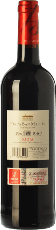 9,95 € | Red wine Torre de Oña Finca San Martín Crianza D.O.Ca. Rioja The Rioja Spain Tempranillo Bottle 75 cl