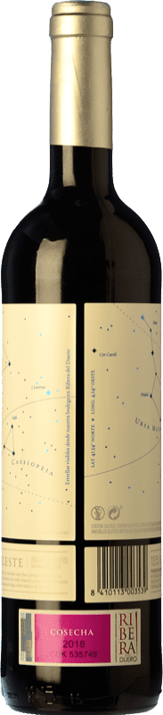 8,95 € Free Shipping | Red wine Torres Celeste Roble D.O. Ribera del Duero Castilla y León Spain Tempranillo Bottle 75 cl