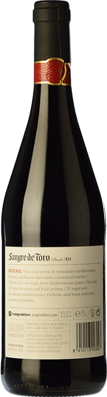 5,95 € Free Shipping | Red wine Torres Sangre de Toro Joven D.O. Catalunya Catalonia Spain Grenache, Carignan Bottle 75 cl