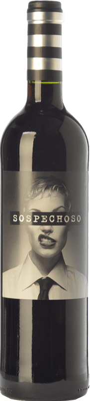 Бесплатная доставка | Красное вино Uvas Felices Sospechoso Молодой I.G.P. Vino de la Tierra de Castilla Кастилья-Ла-Манча Испания Tempranillo, Tinta de Toro Бутылка Иеровоам-Двойной Магнум 3 L