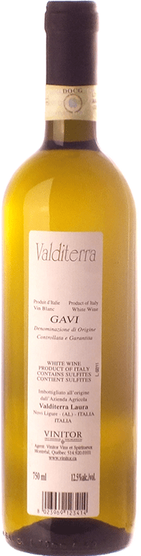 Бесплатная доставка | Белое вино Valditerra D.O.C.G. Cortese di Gavi Пьемонте Италия Cortese 75 cl