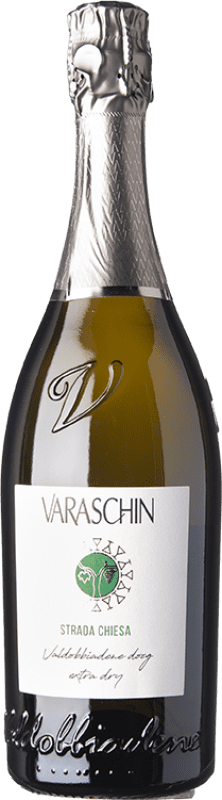 Бесплатная доставка | Белое игристое Varaschin Экстра сухой D.O.C.G. Prosecco di Conegliano-Valdobbiadene Treviso Италия Glera 75 cl