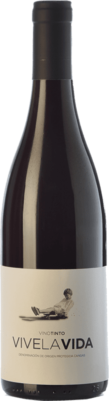 19,95 € | Red wine Vidas Vive La Vida Aged D.O.P. Vino de Calidad de Cangas Principality of Asturias Spain Mencía, Verdejo Black, Carrasquín, Albarín Black Bottle 75 cl