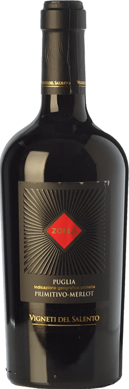 14,95 € | Vin rouge Vigneti del Salento Zolla I.G.T. Puglia Pouilles Italie Merlot, Primitivo 75 cl
