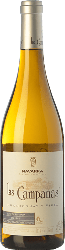 5,95 € Free Shipping | White wine Vinícola Navarra Las Campanas D.O. Navarra Navarre Spain Viura, Chardonnay Bottle 75 cl