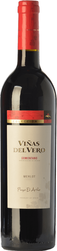 11,95 € Free Shipping | Red wine Viñas del Vero Colección Joven D.O. Somontano Aragon Spain Merlot Bottle 75 cl
