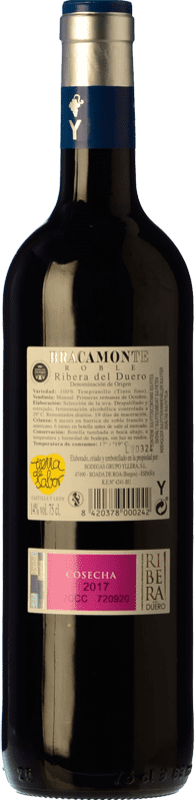 10,95 € Free Shipping | Red wine Yllera Bracamonte Roble D.O. Ribera del Duero Castilla y León Spain Tempranillo Bottle 75 cl